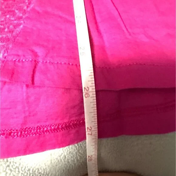 Lauren Ralph Lauren Womens Pink Linen Blend Top Size 2X Short Sleeve Scoop Neck - Picture 5 of 5